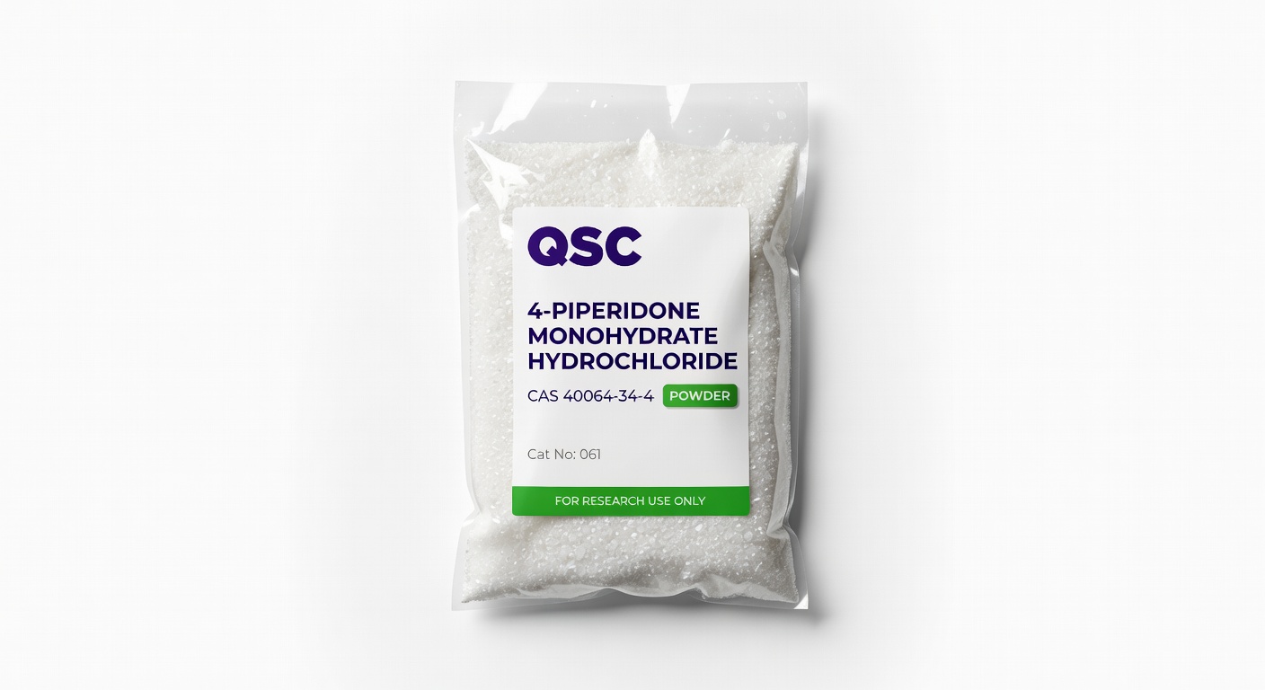 4-Piperidone monohydrate hydrochloride CAS 40064-34-4 Powder — QSC product photo