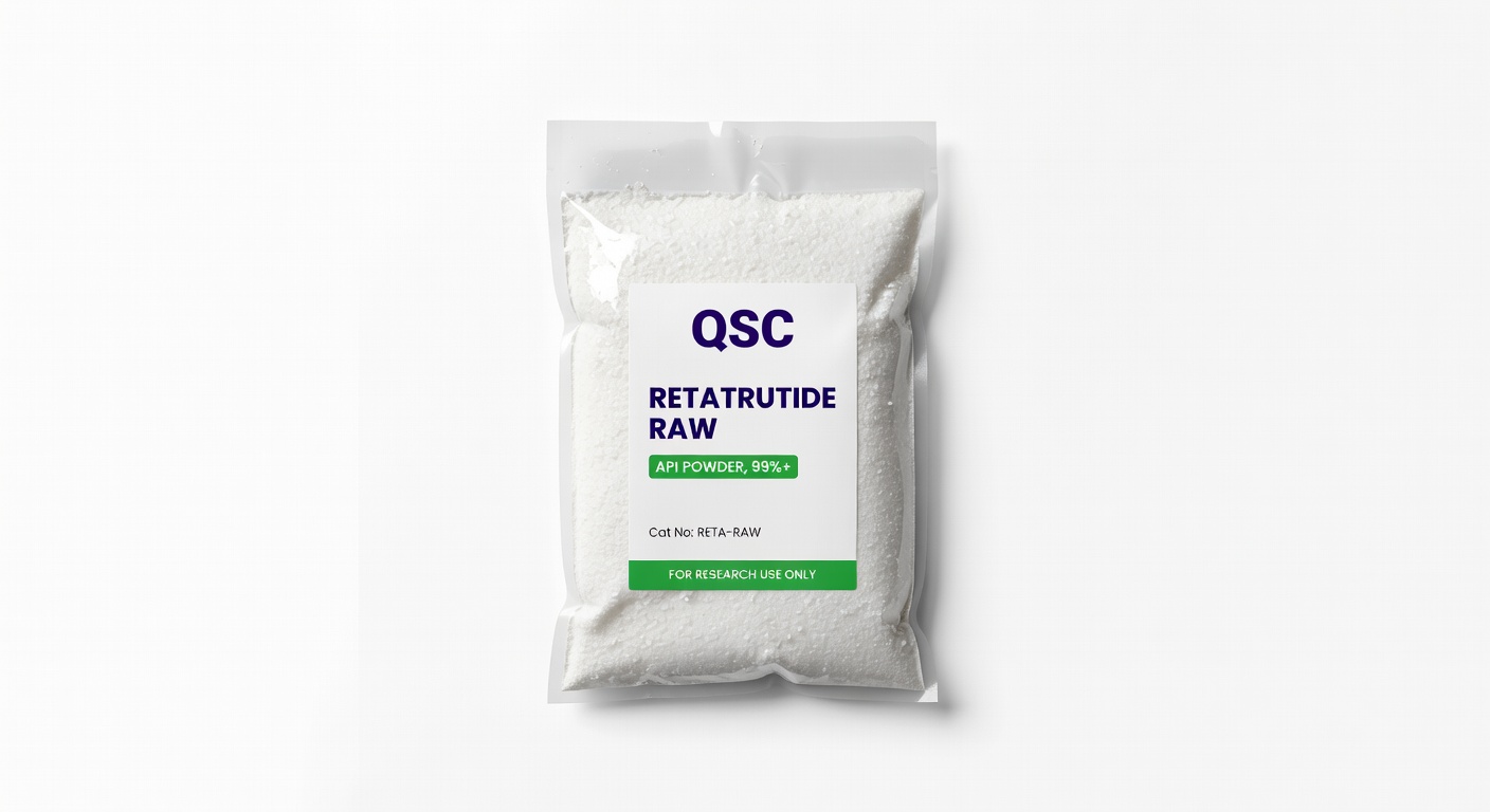 Retatrutide Raw API Powder, 99%+ — QSC product photo